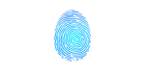 Unique Identity: A digitally rendered fingerprint glows with vibrant hues, representing a single, irrefutable identifier.