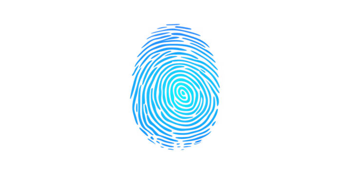 Unique Identity: A digitally rendered fingerprint glows with vibrant hues, representing a single, irrefutable identifier.