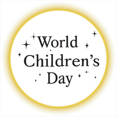 World Children's Day Minimalist Typography Design,
Elegant World Children's Day Celebration Poster
