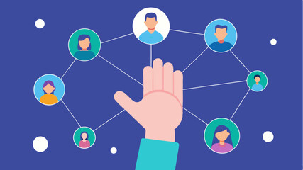 A hand waving indicating networking opportunities and community connections made through virtual platforms.