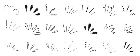 pop line frame comic anime effect healine mark suprise vector illustration