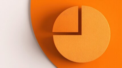 pie chart on an orange background