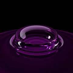 a glass purple ball on a purple background