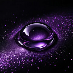 a glass purple ball on a purple background