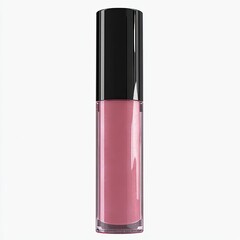 A pinkish-nude liquid lipstick in a clear tube with a black cap