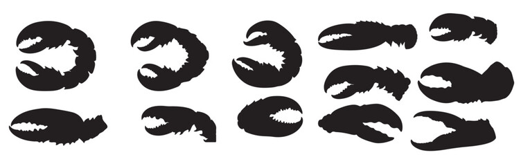lobster claw silhouette white background