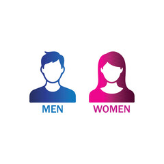 vector user icon, people icon set, user icon set, black and white people faces, vector illustration of a men and women icon set, men and women sign icon, men and women face vector head avatar icon set