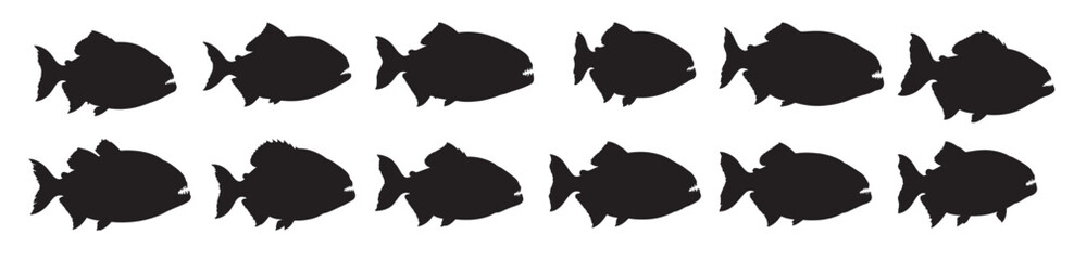 pirana fish silhouette
