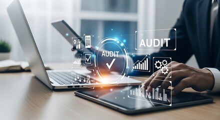 Digital audit and financial analysis with technology and data visualization