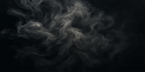 Flowing Smoke Wave on Dark Background