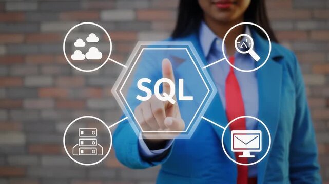 Concept of SQL programing language. Learn SQL programming language, computer courses, training.video
