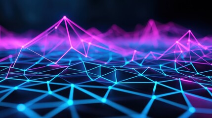 Abstract representation of interconnected global communication network