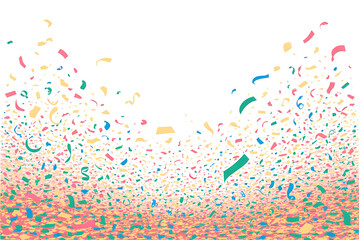 Naklejka premium Colorful confetti falling, creating a festive and celebratory atmosphere, joyful and dynamic.