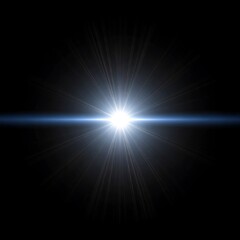 Obraz premium Bright light burst with a horizontal light streak