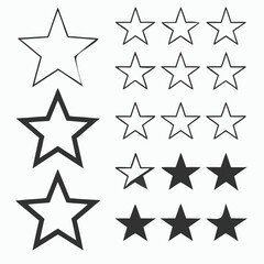 Obraz premium Vector Star Icons for Ratings and Reviews