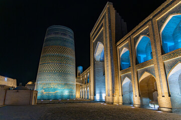 Kalta Minor Minaret, located in Itchan Kala, Khiva, Uzbekistan