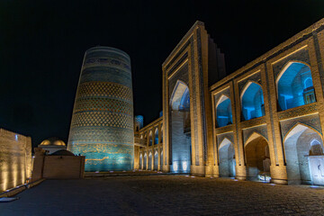 Kalta Minor Minaret, located in Itchan Kala, Khiva, Uzbekistan
