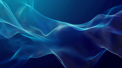 Abstract digital wave pattern with flowing lines and glowing blue mesh fabric for technology innovation futuristic design digital art background