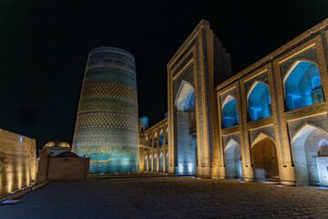 Kalta Minor Minaret, located in Itchan Kala, Khiva, Uzbekistan