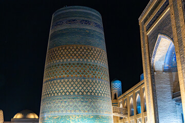 Kalta Minor Minaret, located in Itchan Kala, Khiva, Uzbekistan