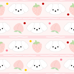 Seamless pattern with puppy 
