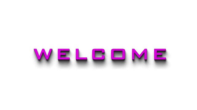 Welcome text banner intro outro