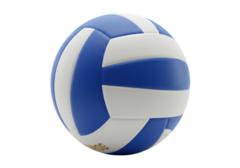 Isolated blue and white volleyball with a professional finish ready for sporting events