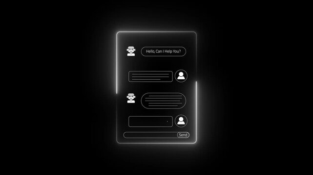 Intelligent digital customer service application concept, AI chatbot mobile application uses artificial intelligence chatbot to automatically reply to online messages and ai chat concept