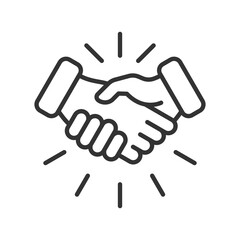 Partnership Outline Icon Vector Illustration