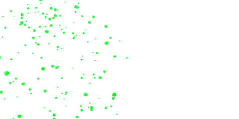 Green bokeh lights scattered on transparent background, isolated on transparent background