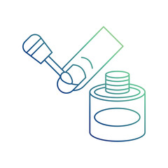 nail polish icon with white background vector stock illustration