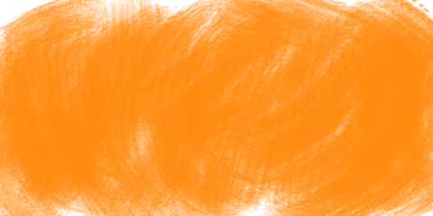 Orange watercolor brush stroke isolated on transparent background for design element