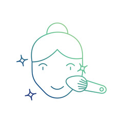 make up icon with white background vector stock illustration