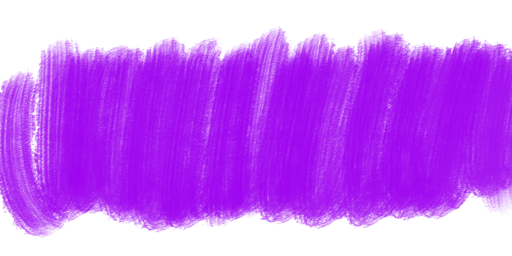 Purple brush stroke isolated on transparent background for artistic design element - Powered by Adobe
