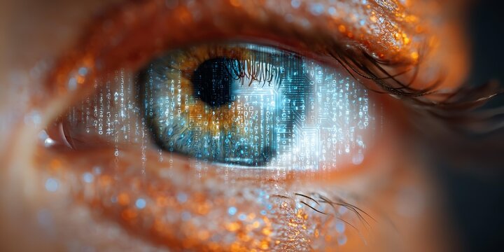 A neural network of a web on the human face