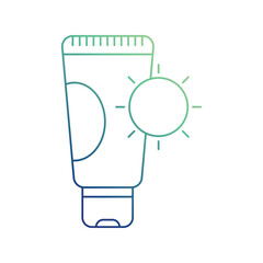 sun cream icon with white background vector stock illustration