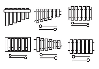 marimba icons vector