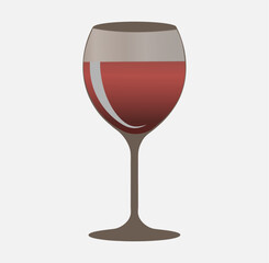 glass, wine, beverage, red liquid, elegant stemware, minimalist design, modern illustration, digital art
