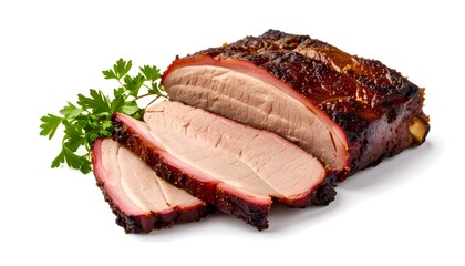 Sliced Smoked Barbecue Beef Brisket