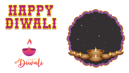 Traditional Diwali Graphic Set | Diyas, Lamps, and Festival Elements Vector, Happy Diwali Greeting Card Set | Festive Wishes and Typography Vector Bundle, Diwali Icon Set | Diya, Firecracker, Lantern,