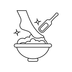 Pedicure  icon with white background vector stock illustration