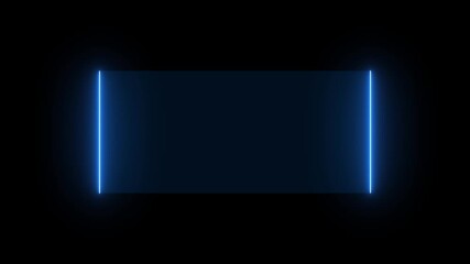 HUD Square Frames ,HUD GUI futuristic element Sci-fi concept design. Callouts title. Modern banner, frame of lower third. Neon hologram screen overlay horizontal Digital Technology hud animation. - Powered by Adobe