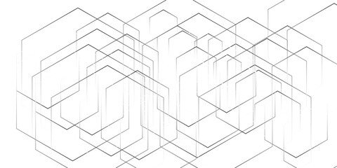 Overlapping grey hexagons create a dynamic, abstract, and geometric pattern, ideal for technology and modern backgrounds.