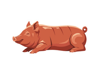 Filipino Lechon Vector Icon with Transparent Background