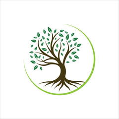 Minimal Leaf Logo – Green, Fresh and Natural Design