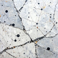 Cracked stone pavement