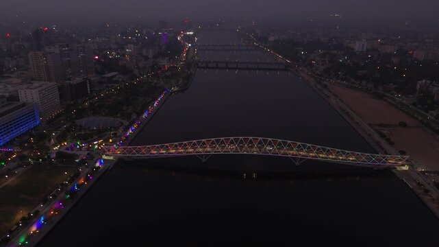 Atal Bridge, At Sunset Time, Ahmedabad City, Ahmedabad Gujarat India.