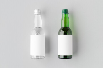 Miniature spirits, liquor bottle mockup