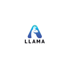Modern Llama Logo Design – Creative Animal Mascot in Letter A Shape