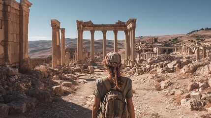 Ancient Ruins Palmyra Syria Travel Adventure History Archaeological Site Columns